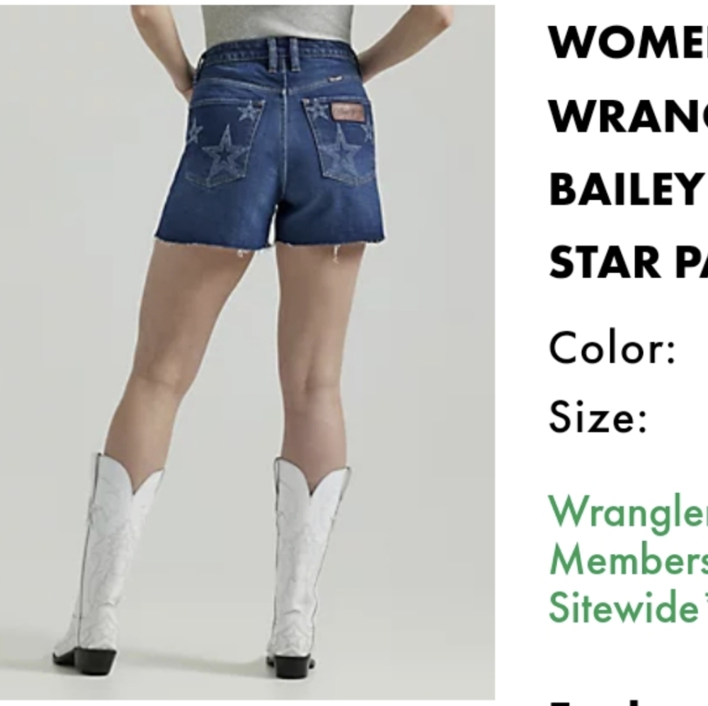NWT Wrangler Retro Baily High Rise short size 9 (30 inch waist)